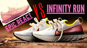 The nike epic react flyknit combines a nike react foam midsole with a nike flyknit upper to deliver a lightweight and soft yet responsive ride, mile after mile. Nike React Infinity Run Vs Epic React Different Name Youtube