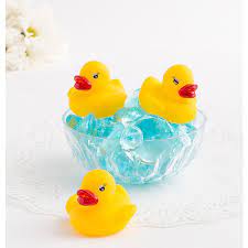 The great thing about the duck theme is that there are many items with rubber ducky that can be used as decoratives … Rubber Ducky Baby Shower Favors 3ct Party City