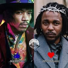 Jimi Hendrix and Kendrick Lamar — two visionaries who shattered limits and  redefined what music could be. 🎸🎤 Hendrix turned the guitar into a force  of nature, blending soul, rock, and psychedelia