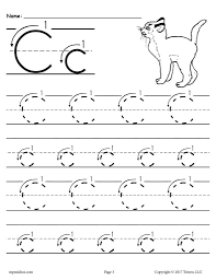 Printable Letter C Tracing Worksheet With Number And Arrow Guides Letter C Worksheets Alphabet Worksheets Preschool Alphabet Worksheets