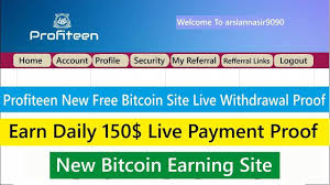 Profiteen New Free Bitcoin Earning Site Earn Daily 150 Live Withdrawa Youneedtoknowaboutbitcoins Bitcoin Free Buy Bitcoin