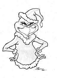 This furry green cold and solitary creature is an excellent. Face Grinch Christmas Coloring Pages Novocom Top