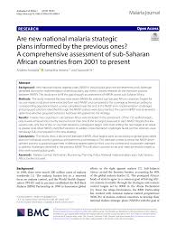 Maybe you would like to learn more about one of these? Pdf Are New National Malaria Strategic Plans Informed By The Previous Ones A Comprehensive Assessment Of Sub Saharan African Countries From 2001 To Present
