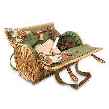 Shop the latest three rivers 2 person wicker picnic set online with halfords uk. Picnic Time Verona Willow Wicker Shoulder Bag Picnic Basket Pine Green
