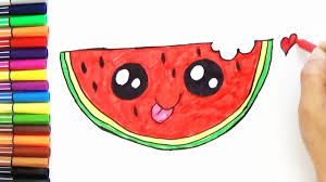 How To Draw Easy Cute Watermelon Novocom Top Kids and beginners alike can now draw a great looking watermelon and slice. how to draw easy cute watermelon