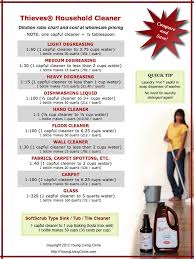 Thieves Cleaner Dilution And Recipe Chart Homesteading