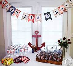 10 Ideas For A Nautical Themed Baby Shower Ramshackle Glam Baby Shower Nautical Theme Nautical Baby Shower Nautical Baby