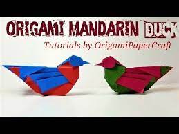 How To Make An Origami Mandarin Duck Mandarin Bird Tutorial By Origamipapercraft Youtube Origami Origami Easy Useful Origami