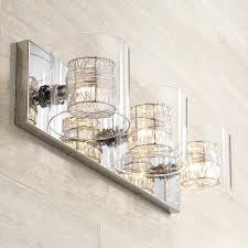 Check spelling or type a new query. Possini Euro Wrapped Wire 22 Wide Chrome Vanity Bath Light T8917 Lamps Plus
