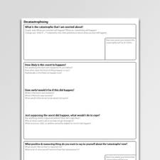 Most often used types of therapy: Decatastrophizing Psychology Tools