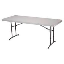 Lifetime 6 Ft Almond Adjustable Height Folding Table 22920 At The Home Depot Folding Table Round Folding Table Table Measurements