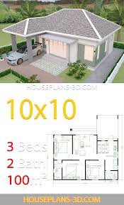 Interior House Design Plans 10x10 With 3 Bedrooms Full Plans House Plans 3d In 2020 House Plans Unique Small House Plans House Plan Gallery