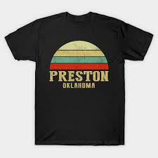 Preston Oklahoma Vintage Retro Sunset Shirt