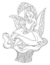 46 alice in wonderland pictures to print and color. Alice Sitting On The Flower In Alice In Wonderland Coloring Page Download Print Online Coloring Pages For Free Color Nimbus