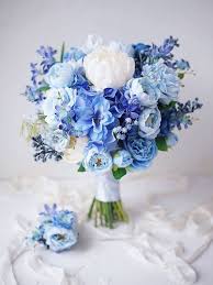 Blue and white wedding bouquet ideas. 40 Chic Blue Wedding Bouquet Ideas Colors For Wedding