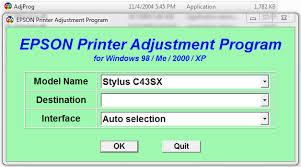 Epson Stylus C43sx Adjustment Program Reset Utility Free Download Epson Epson Inkjet Printer Stylus