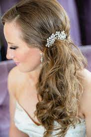 Side Ponytail With Jeweled Pin Wedding Hairstyles Side Ponytail Wedding Inspiration