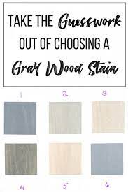 I'm building a house, and really want my wood to look rustic, grey. 6 Grey Wood Stain Colors On 5 Different Wood Species