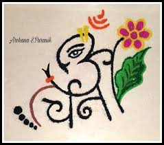 Ganpati In The Form Of Names Archana 1 Https Www Facebook Com Archanapuranikrangolis Ganesh Art Ganpati Name Art Name Art