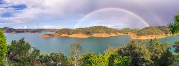 Now the alqueva lake is the biggest of the region, but some decades ago the santa clara reservoir was the main storage for water. Barragem Santa Clara A Velha Regenbogen Bjorn Gross Flickr