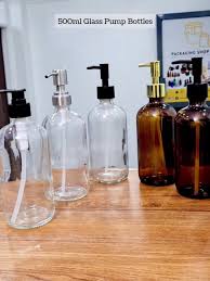 Have you tried these luxurious, classy, and versatile 500ml glass bottles?  Even better, we have introduced more pump options! You can package body  wash/shower gels, shampoo, hair conditioners, etc. in ...