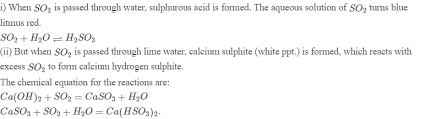 Treatment of furfural with potassium dichromate and sulphuric acid produces. 35 Write A Chemical Reaction To Test Sulphur Dioxide Gas Write Chemical Equation Involved Cbse 2019