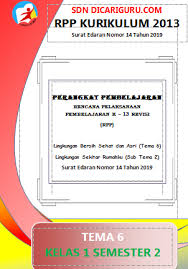 Surat edaran tersebut tidak membatalkan rumusan atau sistematika rpp yang sudah ada melainkan memberikan alternatif kepada guru untuk menyederhanakan penyusunan rpp dengan memuat 3 komponen inti yaitu; Rpp 1 Halaman Kelas 1 Tema 6 K13 Revisi 2019 Dicariguru Com