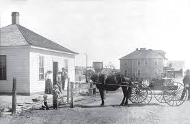 Post Office C 1909 The House On The Left Was Built In 1906 By Nellie Schorer For Her Parents T Hotel Building Colorado Homes Historical Pictures