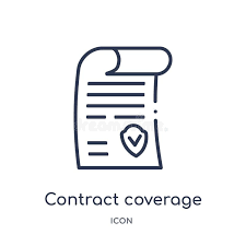 In exchange for insurance coverage, the insured person is responsible for paying premiums to the insurance coverage helps consumers recover financially from unexpected events, such as car. Linear Contract Coverage Icon From Insurance Outline Collection Thin Line Contract Coverage Icon Isolated On White Background Thin Line Icon White Background