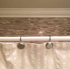 Tile Above Bath Shower Insert In Guest Bath These Are Peel And Stick So Easy And It Looks Feels Like Re Bathroom Renovations Bath Remodel Bathroom Makeover