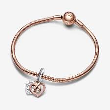Pandora Two-tone Infinity Mum Heart Double Dangle Charm at John Pass |  Jewellers in Cheshire & Staffordshire