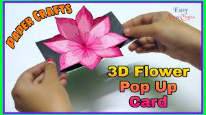 If you want to work with a card you've purchased, just. Diy 3d Flower Pop Up Card Small Flower Pop Up Card Crafts Handmade Craft Youtube