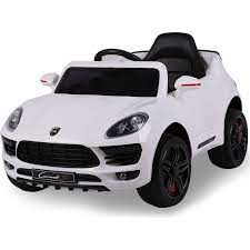 rovo kids ride on car porsche macan inspired electric toy battery 12v white kids ride on toy cars for kids car