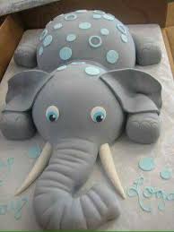 Big Elephant Kuchen Fur Babyparty Zur Geburt Junge Baby Elefant