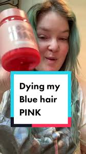 Dying my blue hair PINK. (To hopefully make purple) #hairtransformation  #hairdye #unicornhairdye #pinkhair #bluehair #purplehair