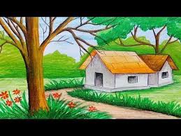 How To Draw Lendscape With Oil Pastel Step By Step Very Simple Easy Youtube Landscape Landscape Drawing Easy Landscape Drawings Oil Pastel Drawings Easy