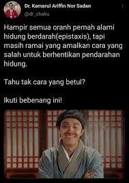 Punca bleeds hidung di anjing. Bila Hidung Berdarah Ini Yang Perlu Anda Lakukan Elak Buat Antaranya Jangan Dongak Atau Baring Hijabista