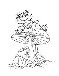The top 10 frog coloring pages on the internet. Online Coloring Pages The Frog Coloring The Frog On The Mushroom The Frog