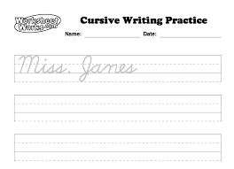 Personalized Cursive Worksheets So Each Student Can Practice Writing Their Name Awesome Teaching Cursive Cursive Worksheets Cursive Writing Worksheets