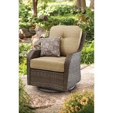 Better Homes And Gardens Outdoor Wicker Swivel Glider Lounge Chair Outdoor Glider Chair Wicker Patio Furniture Patio Furniture Cushions