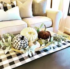 Black And White Buffalo Plaid Table Decor Black And White Buffalo Check Fall Decor Pumpkins Pumpkin Fall Decor Fall Home Decor Fall Table Decor