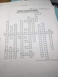 Solved 4 Name Fordn Murrcl Gravity Crossword Puzzle Comp Chegg Com
