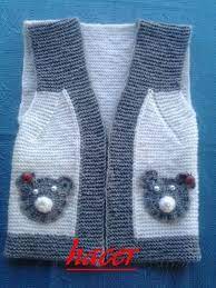 ayicikli bebek yelegi yapilisi baby knitting patterns bebek yelek erkek bebek tarzi