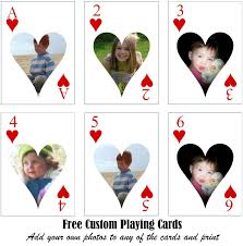 Turn your photos into trading cards! Free Printable Custom Playing Cards Add Your Photo And Or Text