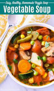 Easy Vegetable Soup Recipe Easy Vegetable Soup Vegetable Soup Recipes Homemade Veggie Soup