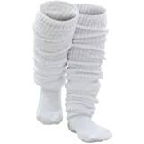 Stageya Loose Socks Japanese Student Girl's Socks White Leg Warmer Bubble  Slouch Socks 15.7-70.9 Inches, White-39.4
