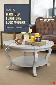 Bring Your Dated Coffee Table Up To Date With A Modern Palette Of Colors And Finishes No Interior Designer Required Vintage Furniture Furniture Coffee Table