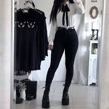 Comfortable and versatile, they come in a variety of washes and colors that can go with anything in your wardrobe. Follow Altgirl Alternative Style Grunge Style Gothic Style Grunge Girl Grunge Outfits Alternative Girl Alternative Outfits Altgir Edgy Outfits Fashion Clothes