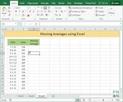 Calculate Moving Average In Excel How To Pakaccountants Com Excel For Beginners Excel Life Hacks Websites