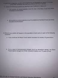 When organisms with favorable variations survive, reproduce, and pass their variations to the next generation. Solved To Submit This Assignment Students Will Complete Chegg Com